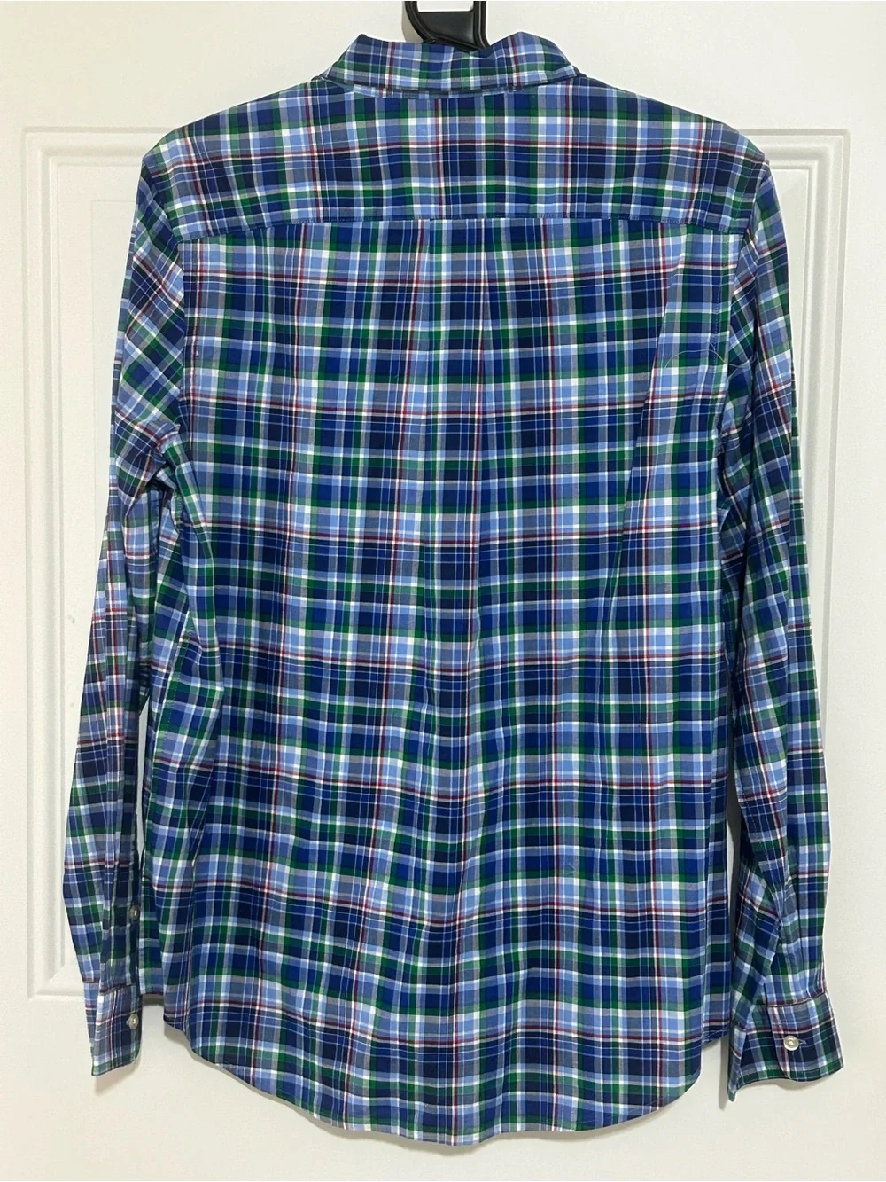 Ralph Lauren Blue, Green & White Plaid Button-Down Shirt